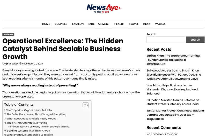 NewsAye article page