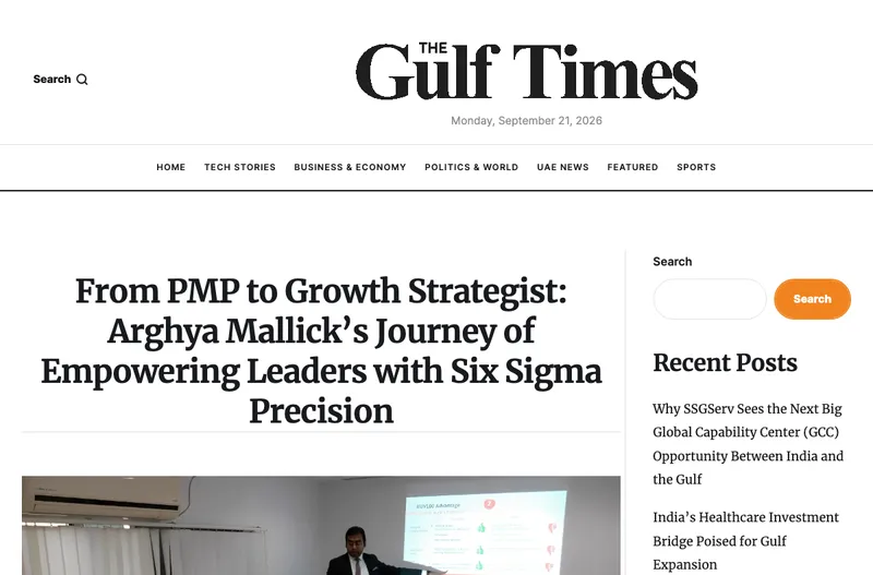 The Gulf Times article page